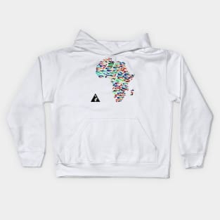 FISHING CONTINENT by AfreeKA -1 Kids Hoodie